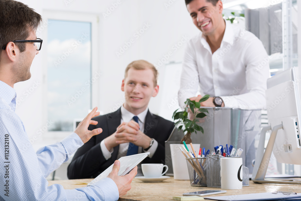 Fototapeta premium Running business with group of friends