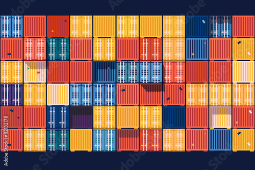 Containers background flat