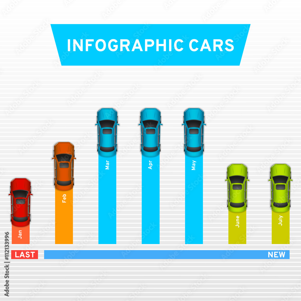 Infographic cars. Marketing strategies using car to compare. Infographic cars. Marketing strategies using car to compare.