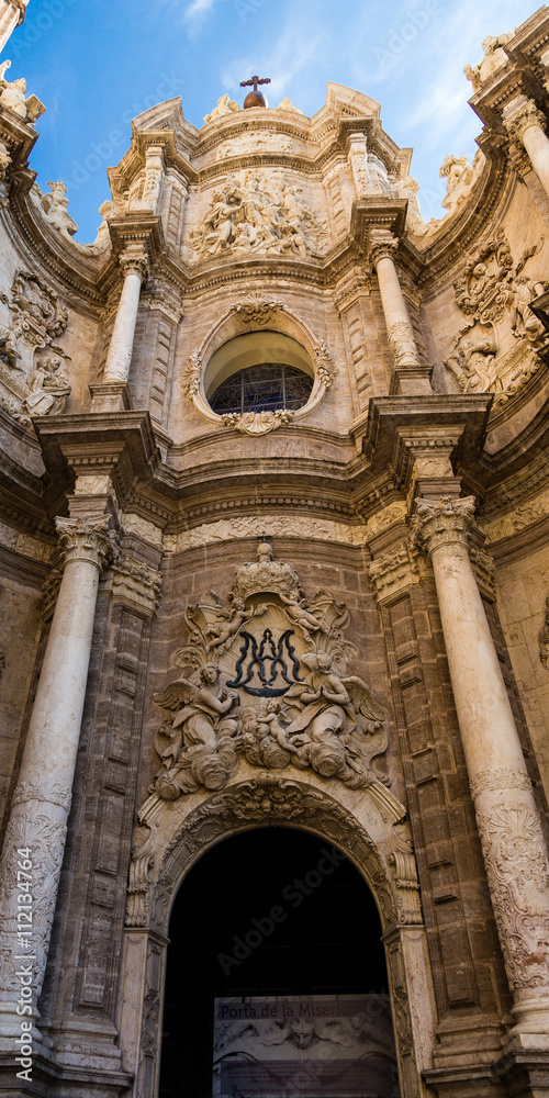 Door of Valencia Cathedral Gothic and Romanesque elements