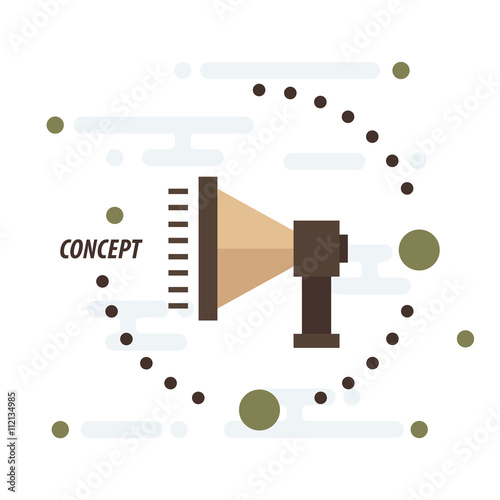 Megaphone concept  brown