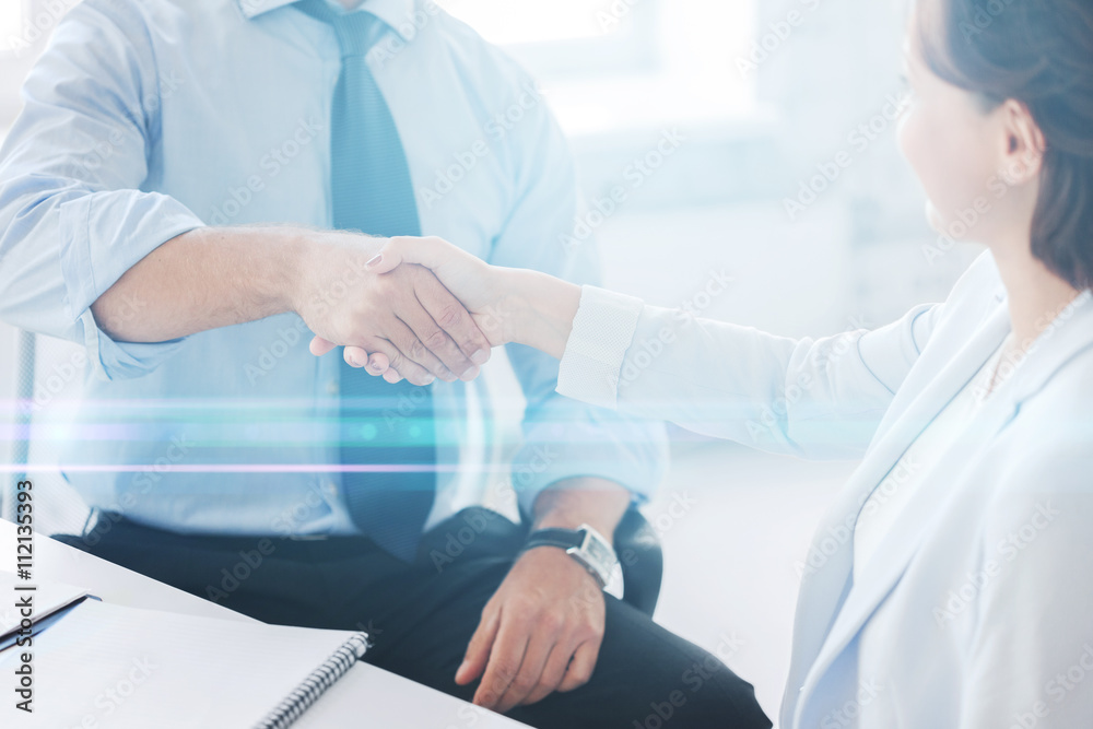 Fototapeta premium business people shaking hands in office