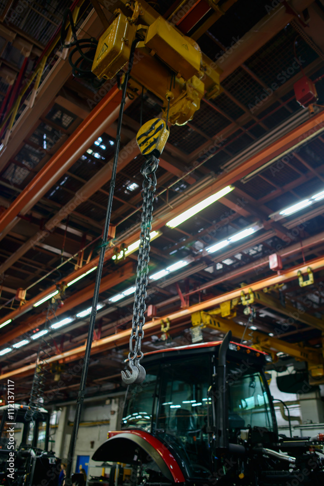 Machine-Building Plant, assembly shop, selective focus Machine-Building Plant, assembly shop, selective focus