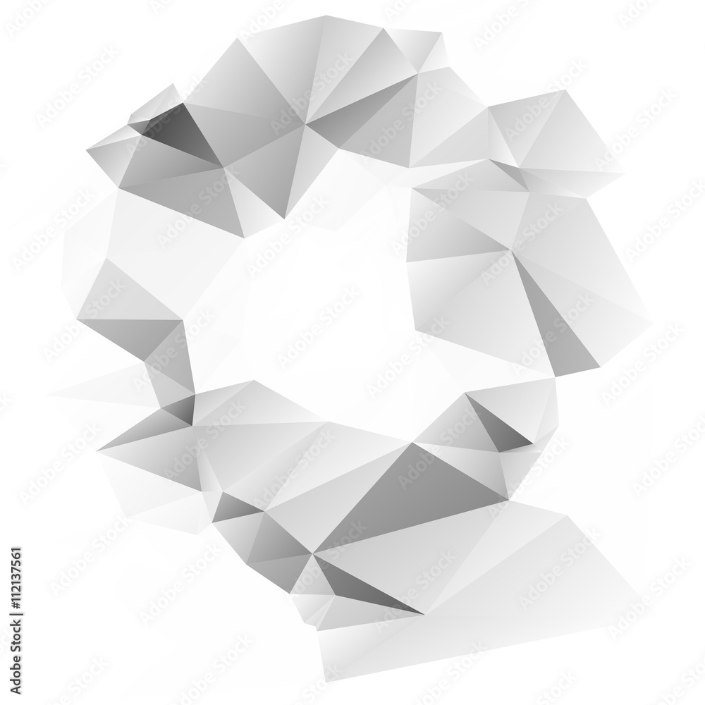 Fototapeta premium Geometric Abstract Background, Triangular Modern style, on a whi