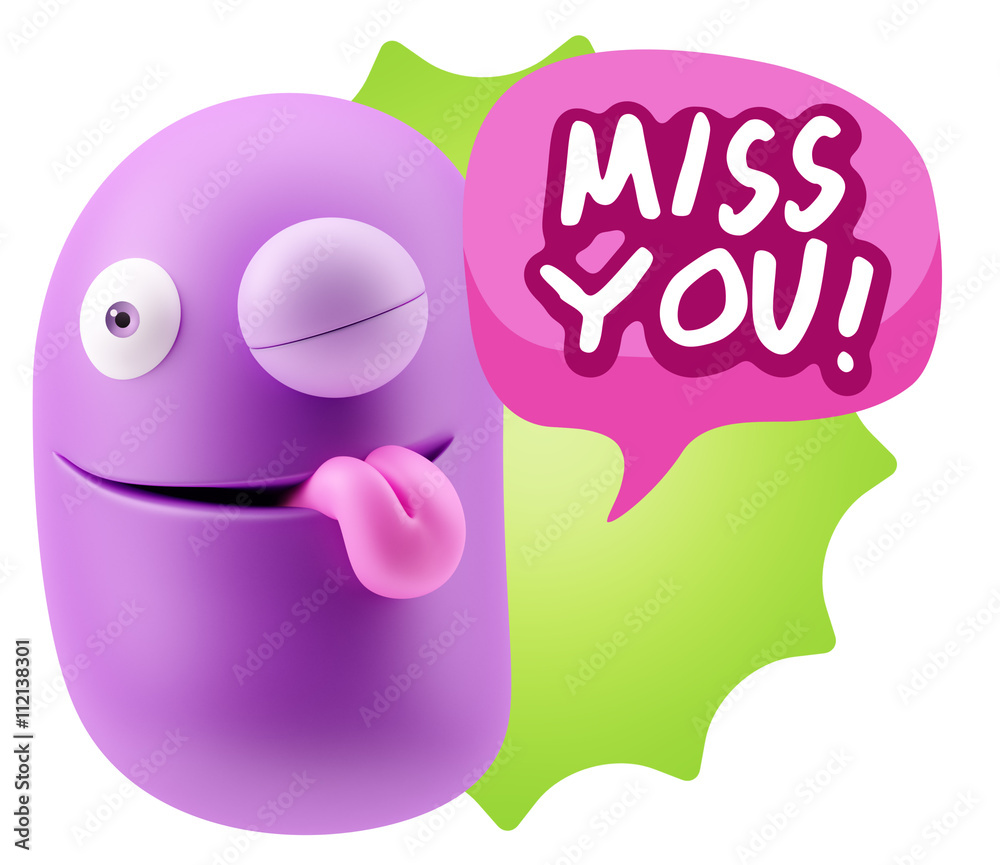3d Illustration Laughing Character Emoji Expression saying Miss 3d Illustration Laughing Character Emoji Expression saying Miss