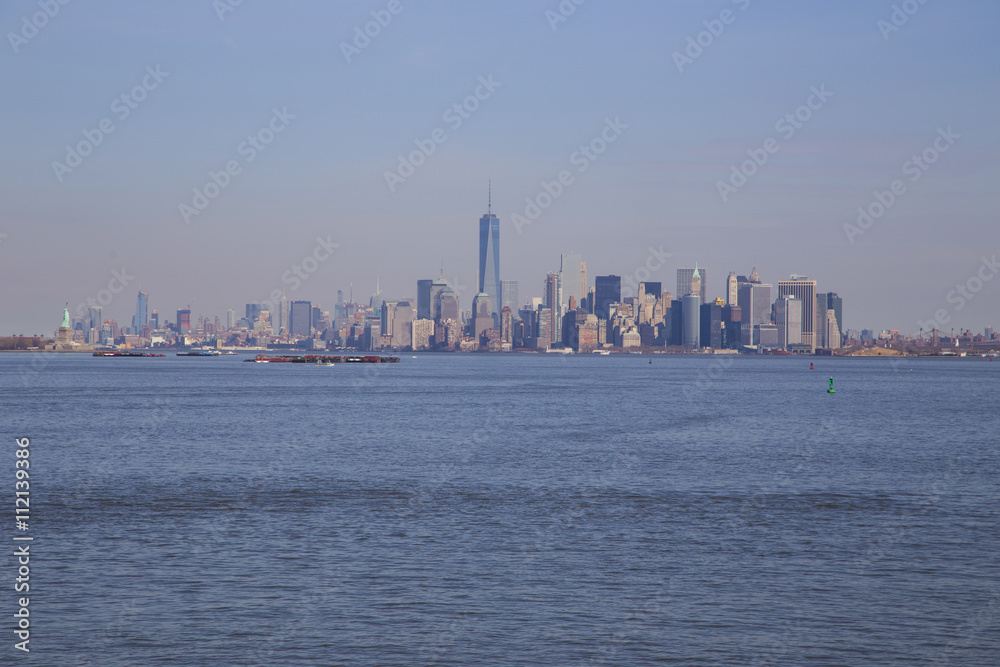 new york city skyline view during a sunny day