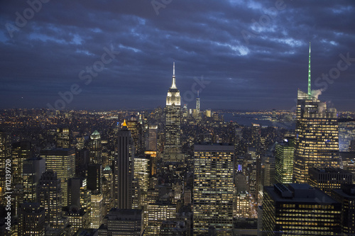 New York City with skyscrapers at sunset © emmanuelcaro3