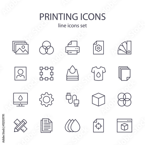 Printing icons.