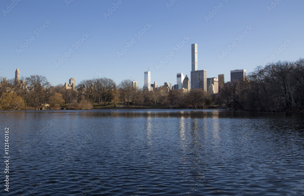 Obraz premium central park view during a sunny day