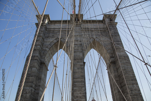 brooklyn bridge during a sunny day in new york