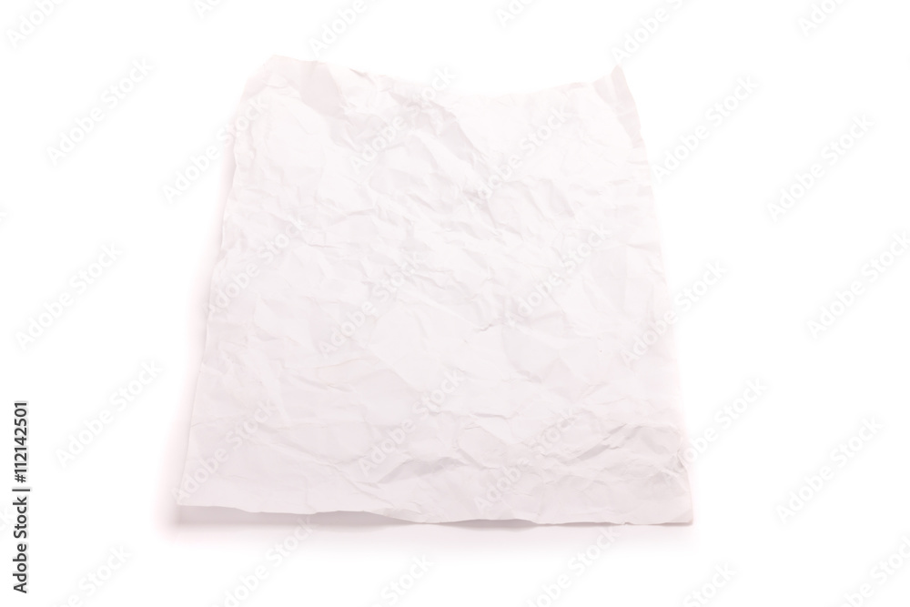 crumpled paper isolated on white background crumpled paper isolated on white background