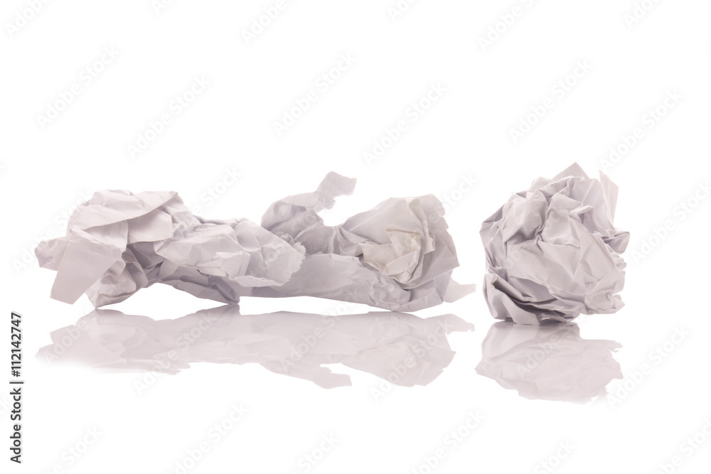 crumpled paper isolated on white background crumpled paper isolated on white background