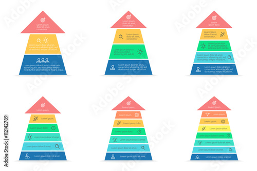 Arrows for infographics. Vector design elements.