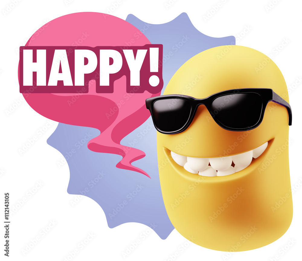 3d Rendering Smile Character Emoticon Expression saying Happy wi 3d Rendering Smile Character Emoticon Expression saying Happy wi