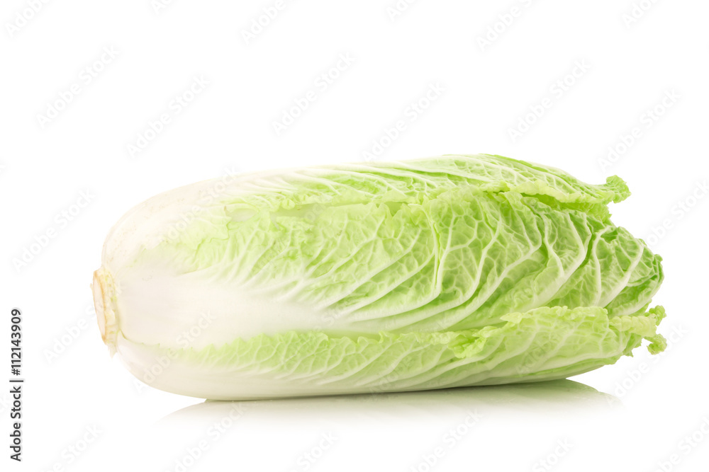 fresh chinese cabbage on a white background fresh chinese cabbage on a white background