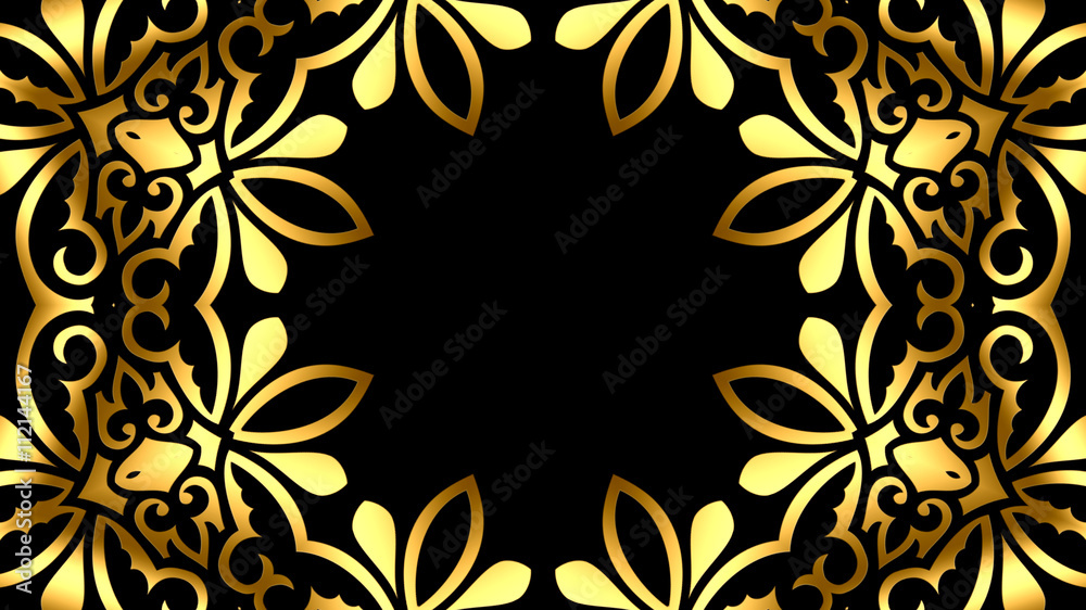 Oriental golden background Oriental golden background