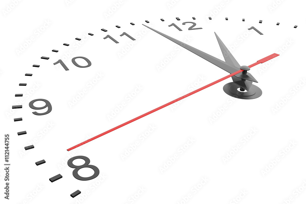 Closeup of hands on clock face StockIllustration Adobe Stock