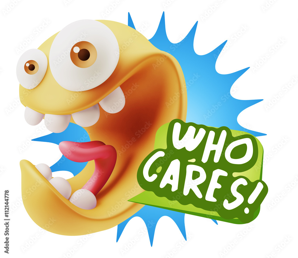 3d Illustration Laughing Character Emoji Expression saying Who C 3d Illustration Laughing Character Emoji Expression saying Who C