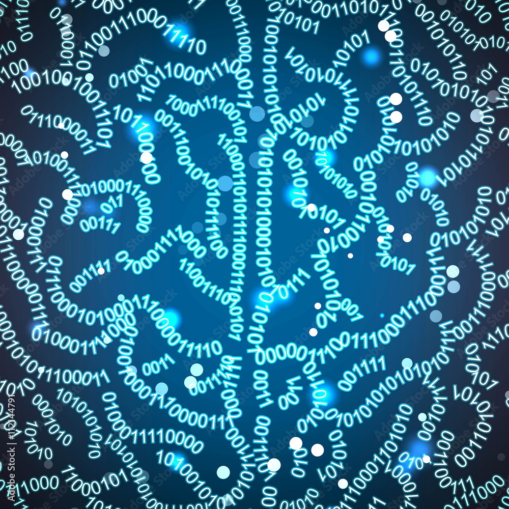 Vecteur Stock Concept background illustration of a close up human brain ...