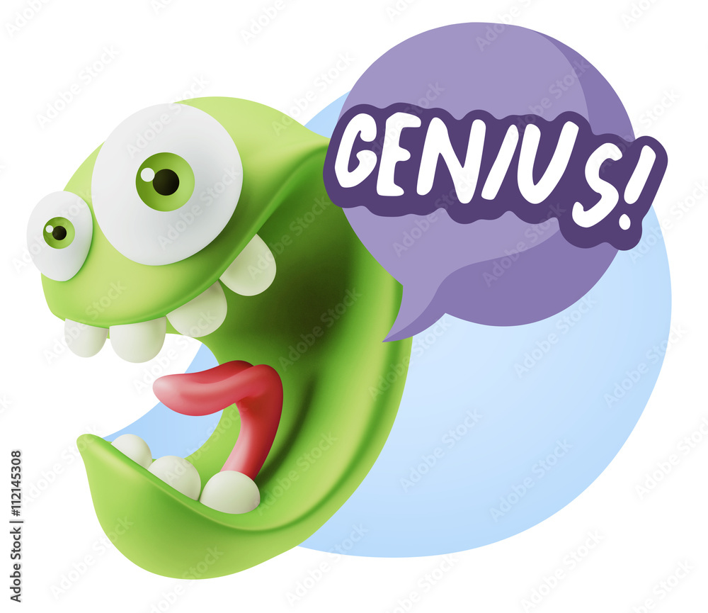 3d Illustration Laughing Character Emoji Expression saying Geniu 3d Illustration Laughing Character Emoji Expression saying Geniu