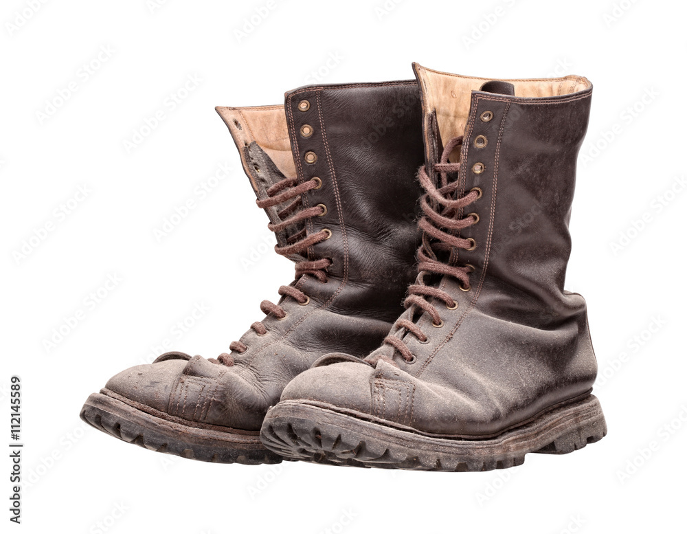 old combat boots
