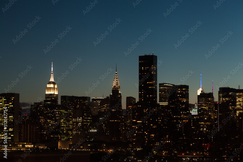 New York City Midtown Manhattan at night