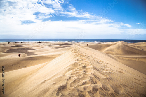 Sandy dunes in famous natural Maspalomas beach, Gran Canaria. Sp photo