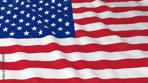 American Flag HD Background - Flag of the USA 3D Illustration