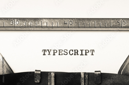 Vászonkép Word typescript  typed on  typewriter