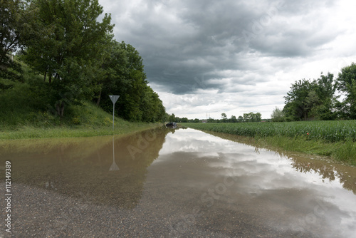 Unwetter, Überschwemmung in Laupheim, Hochwasser
