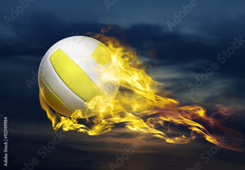 flying fiery ball photo