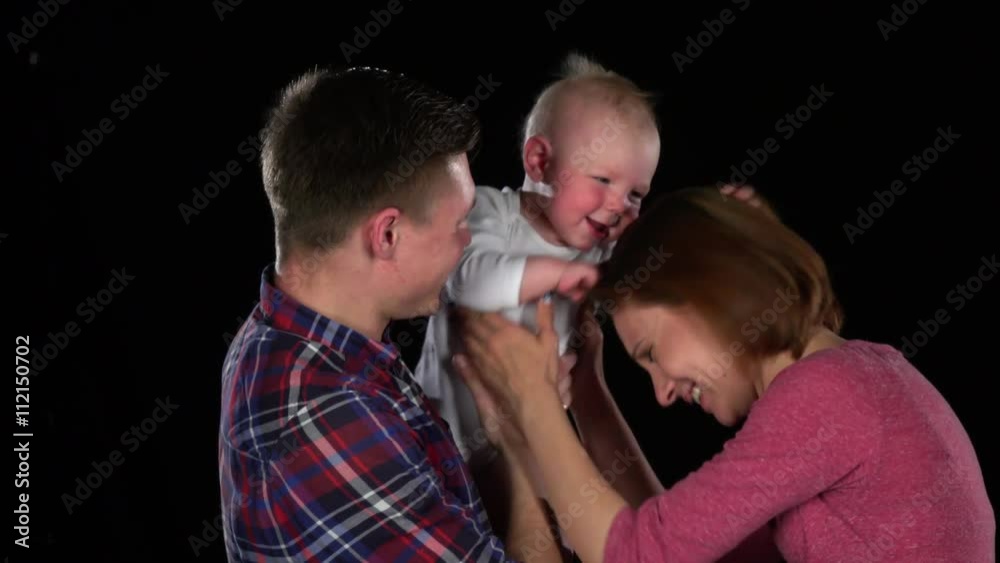 Family. Family with young child. Black Family. Family with young child. Black