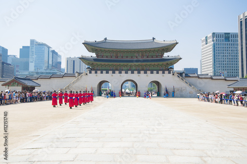 Εκτύπωση καμβά SEOUL,South Korea - MAY 22: Changing of the Royal guard ceremony
