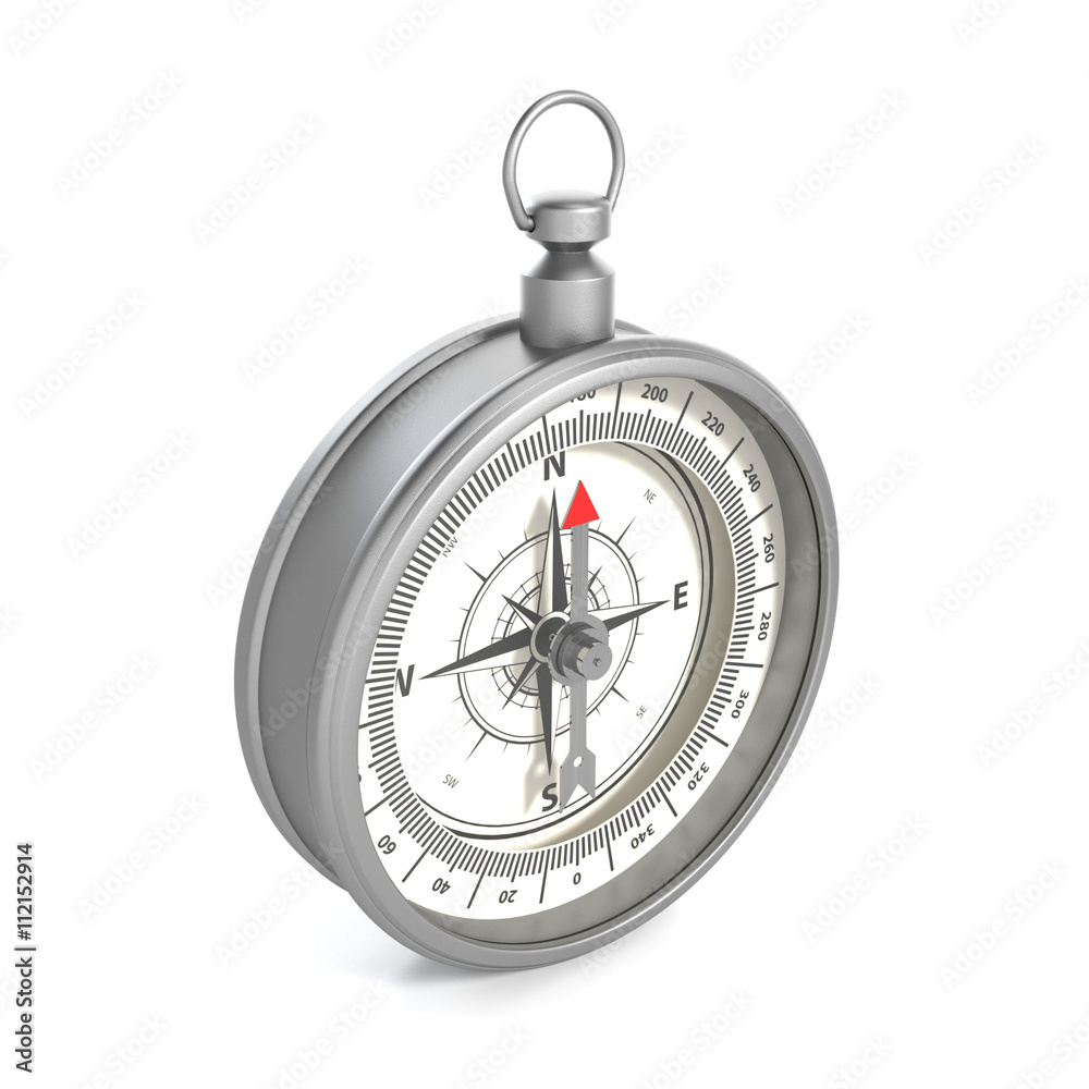 Compass isolated on white background with shadow Compass isolated on white background with shadow
