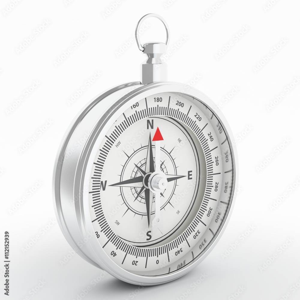 Compass isolated on white background with shadow Compass isolated on white background with shadow