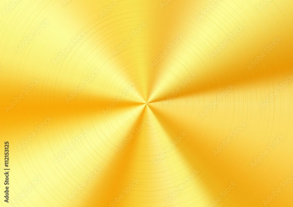 Gold metal background vector texture.