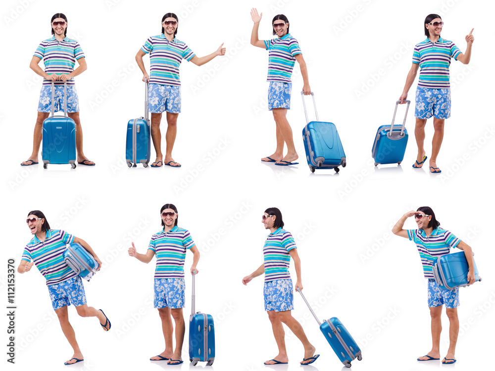Fototapeta premium Man preparing for this summer vacation