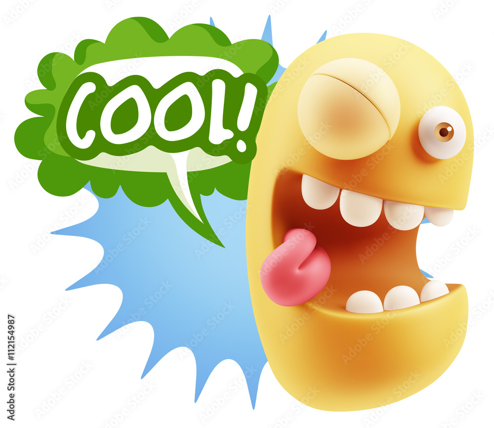 3d Illustration Laughing Character Emoji Expression saying Cool 3d Illustration Laughing Character Emoji Expression saying Cool