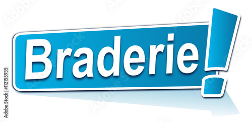 braderie sur étiquette bleue