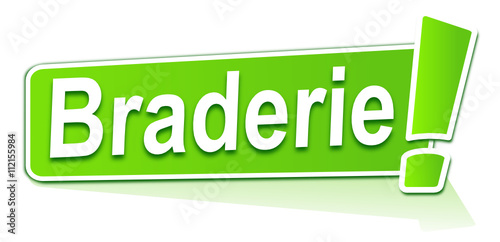 braderie sur étiquette verte