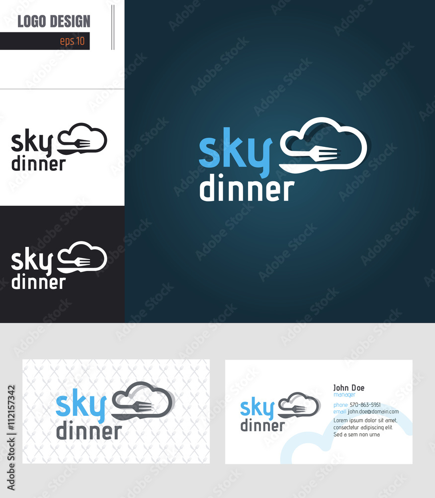 Fototapeta premium sky dinner logo