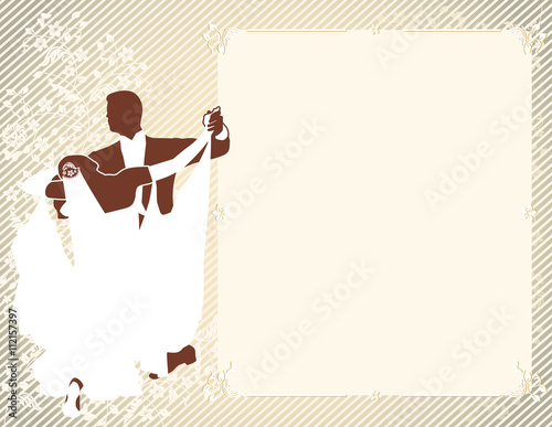 stylized vector wedding card invitation on delicate background