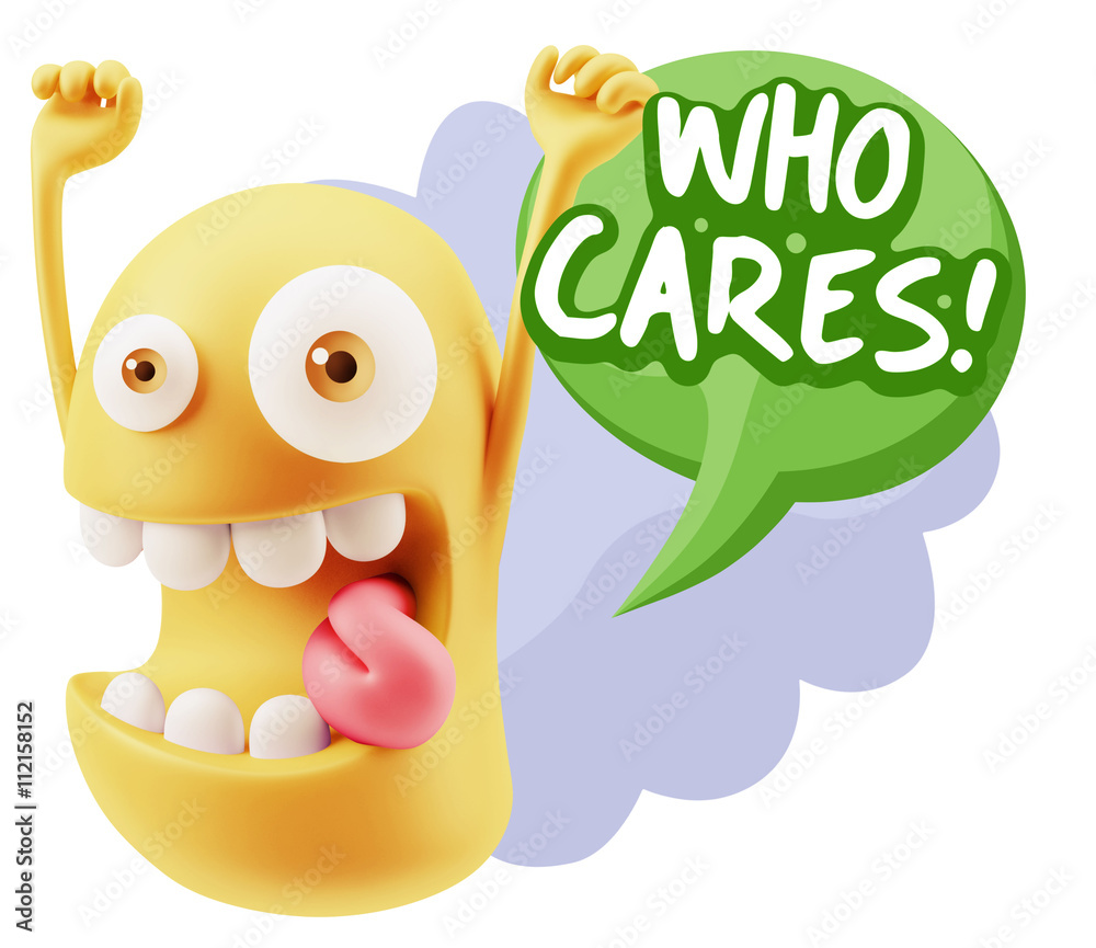 3d Illustration Laughing Character Emoji Expression saying Who C 3d Illustration Laughing Character Emoji Expression saying Who C