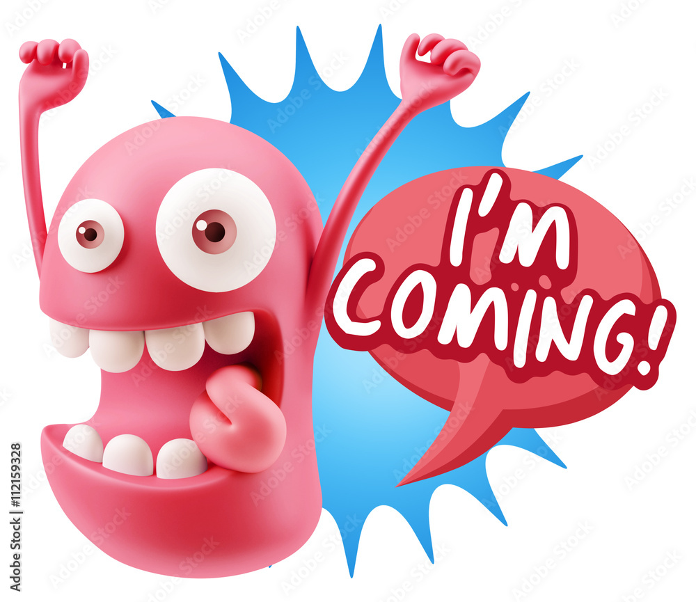3d Illustration Laughing Character Emoji Expression saying I'm C 3d Illustration Laughing Character Emoji Expression saying I'm C