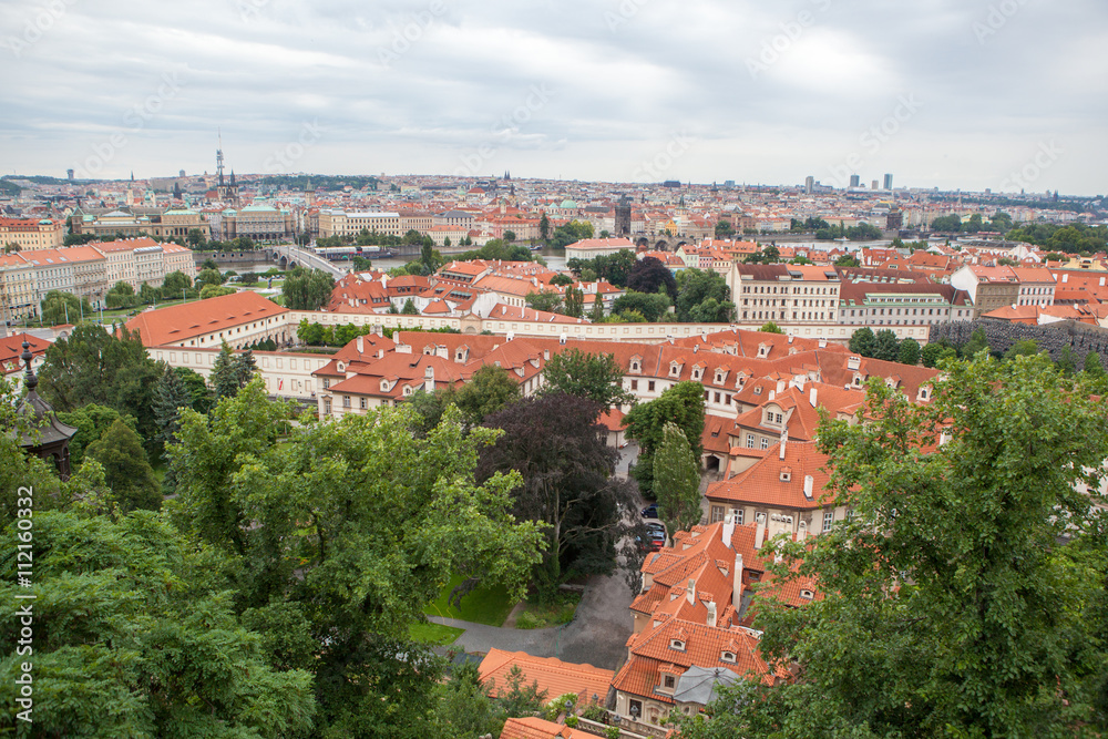 Obraz premium Prague houses roofs, Czech Republic