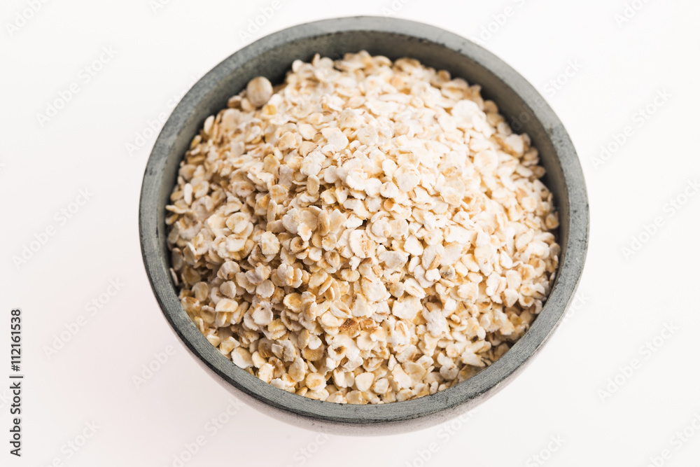Oat flakes in bowl Oat flakes in bowl