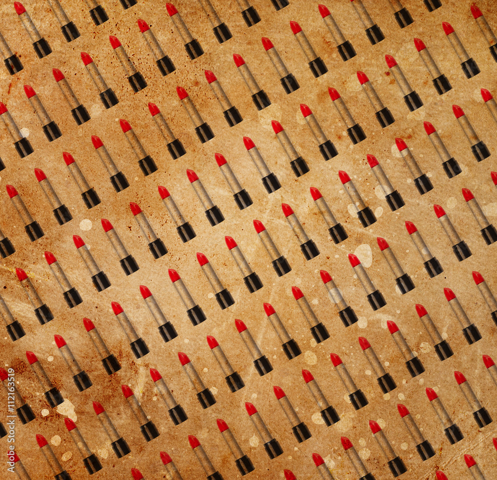 Obraz premium red lipstick on a white