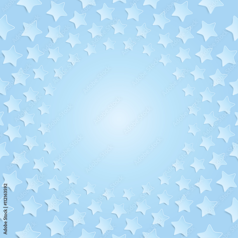 Blue stars in a circle with shadow. Eps 10. Blue stars in a circle with shadow. Eps 10.