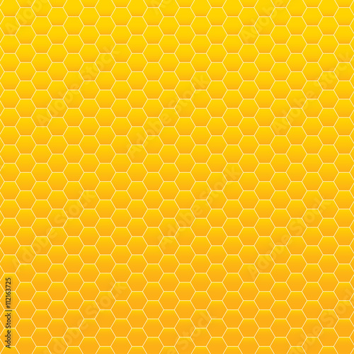 Vector background. Yellow and orange honeycomb.