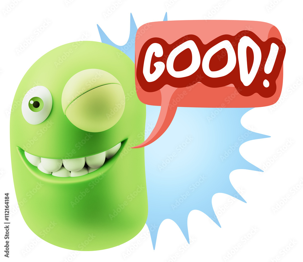 3d Illustration Laughing Character Emoji Expression saying Good 3d Illustration Laughing Character Emoji Expression saying Good